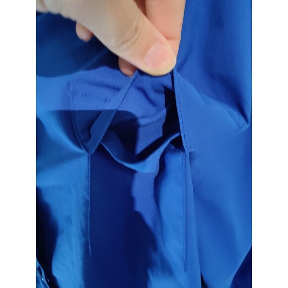 Reel Legends Shirt Women's XL Navy Blue Button Up Fishing Vented Top Pockets - Picture 4 of 9